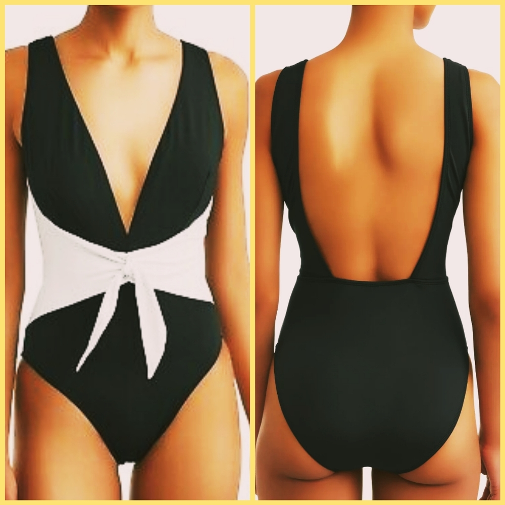 B&W Swimsuit (plussize)